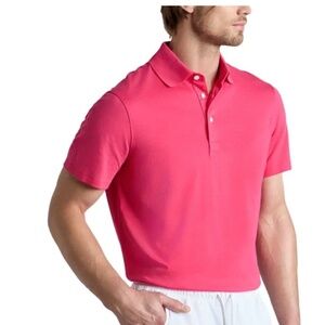 G/Fore Men's Large Framboise Technical Cotton Blend Polo MSRP $160
